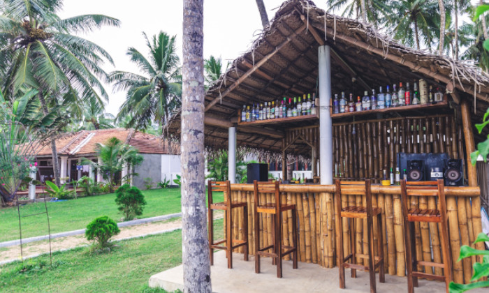 our bar in the garden
